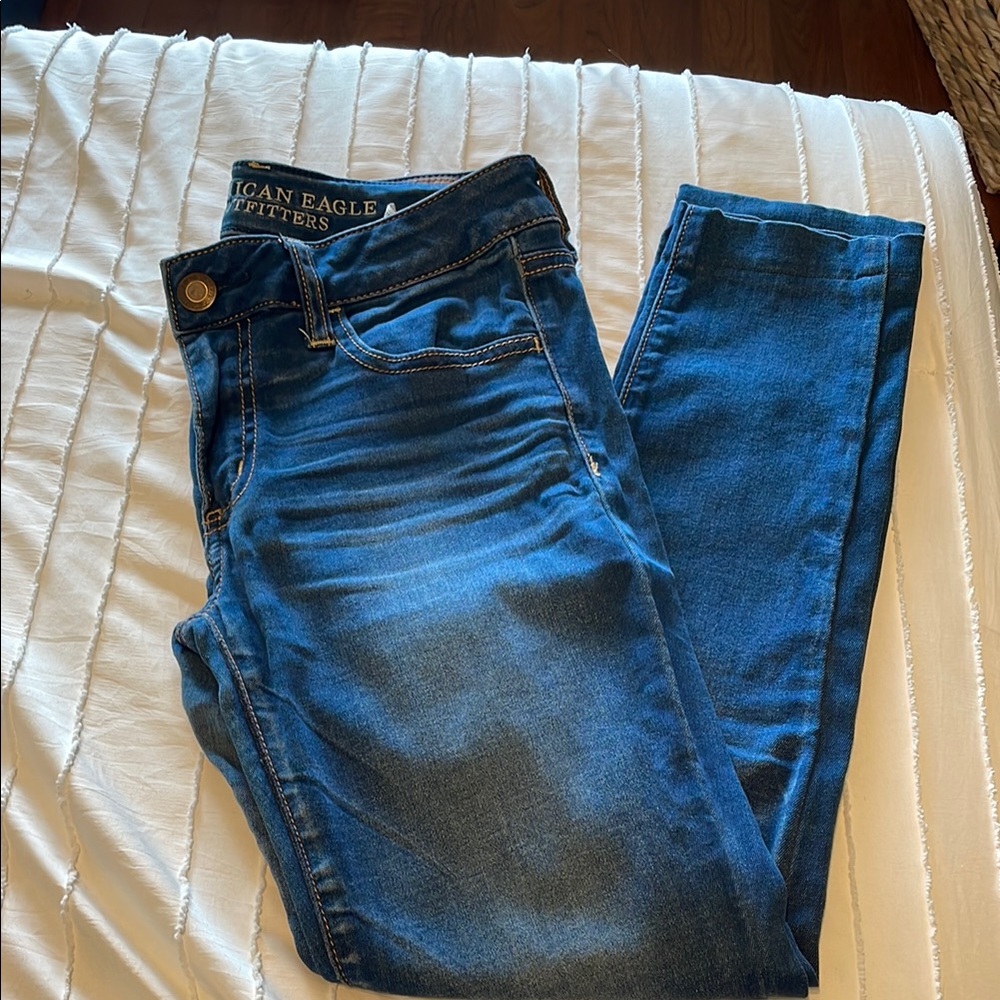 American Eagle Outfitters Blue Skinny Jeans Classic Denim